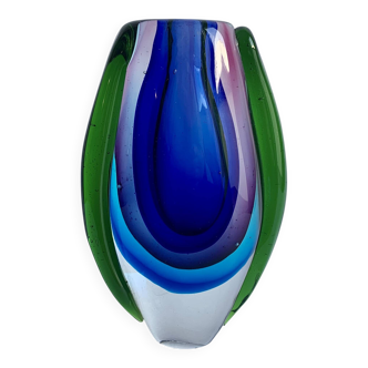 Murano Sommerso Art Galss Vase