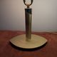 Lampe à poser vintage revisitée – Métal doré & Abat-jour opaline