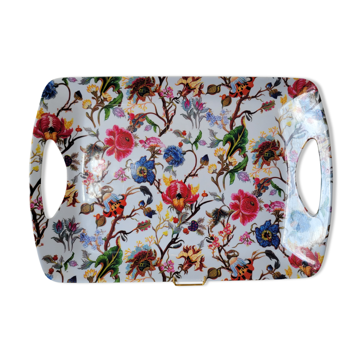 Large melamine serving tray The Leonardo Collection floral decoration