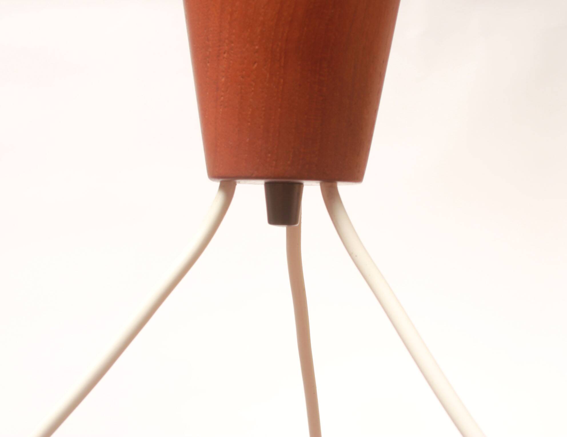 1950s ceiling lamp triangle in teak