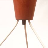 1950s ceiling lamp triangle in teak