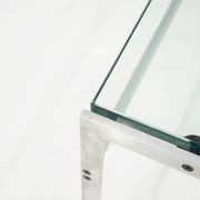 Table basse en acier et verre de Preben Fabricius et Jørgen Kastholm