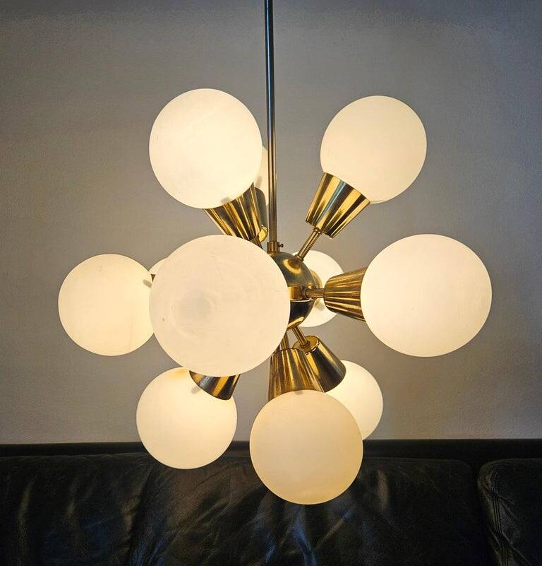 Rare Midcentury Chandelier Sputnik, Kamenicky Senov, 1970s