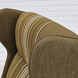 Fauteuil danoise, rembourrage original, laine de meuble verte, 1970