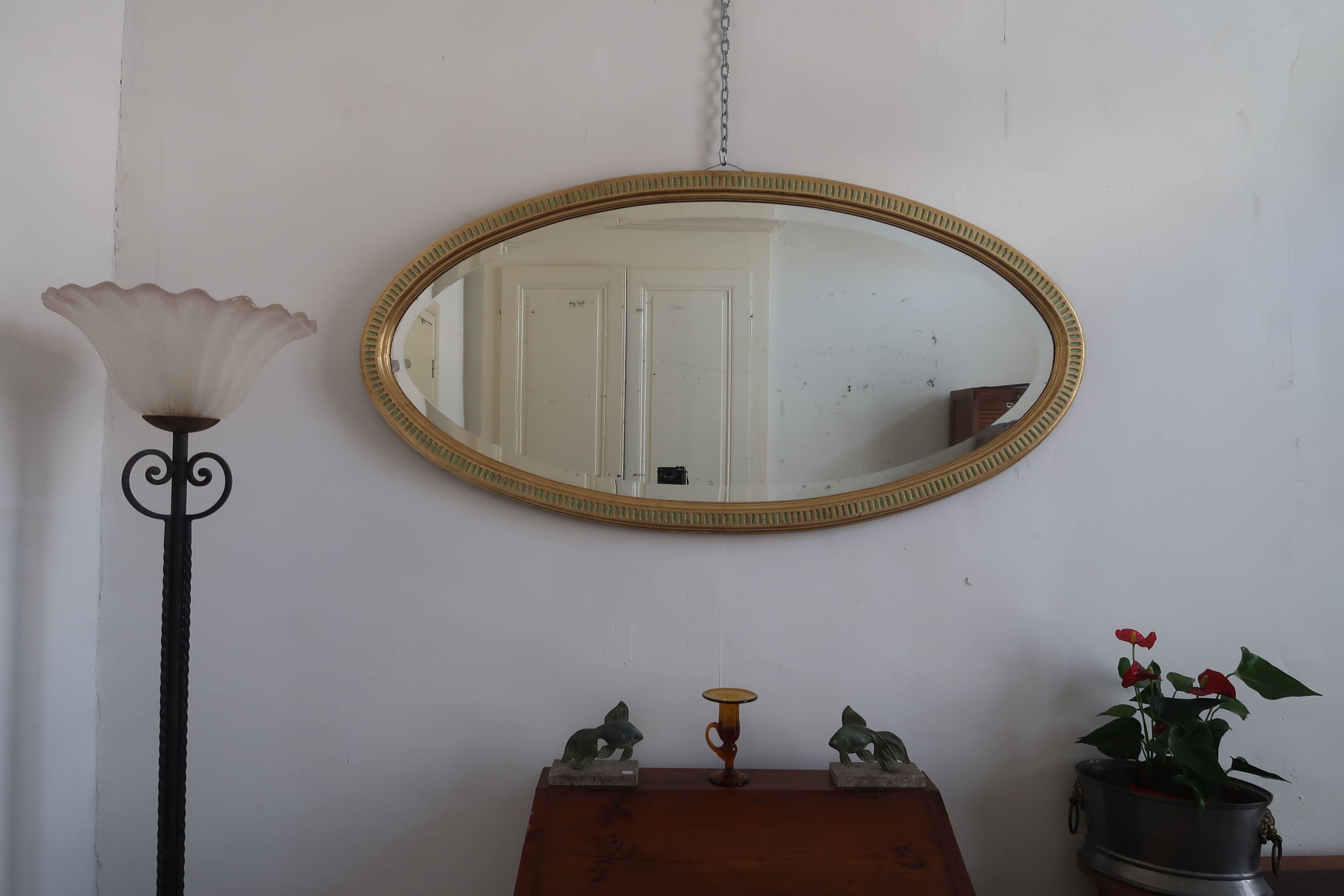 Empire style oval mirror