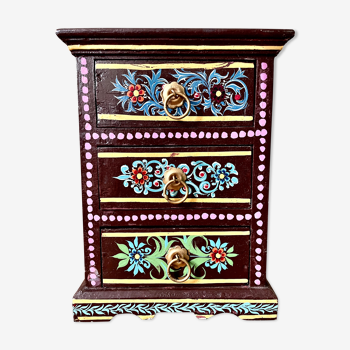 Small hand-painted Indian chest