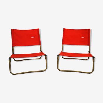 Paire de fauteuils de plage Lafuma années 60