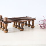 Vintage coat rack, wood, accordion