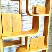 Bent plywood wall, bookcase, flowerbed, Volak by Holesov, 1960s Czechoslovakia