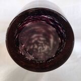 Murano glass bottle vase, brown and beige rain patterns, h - 41 cm.