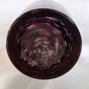 Murano glass bottle vase, brown and beige rain patterns, h - 41 cm.