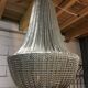 Lustre design cotte de maille 8 lampes