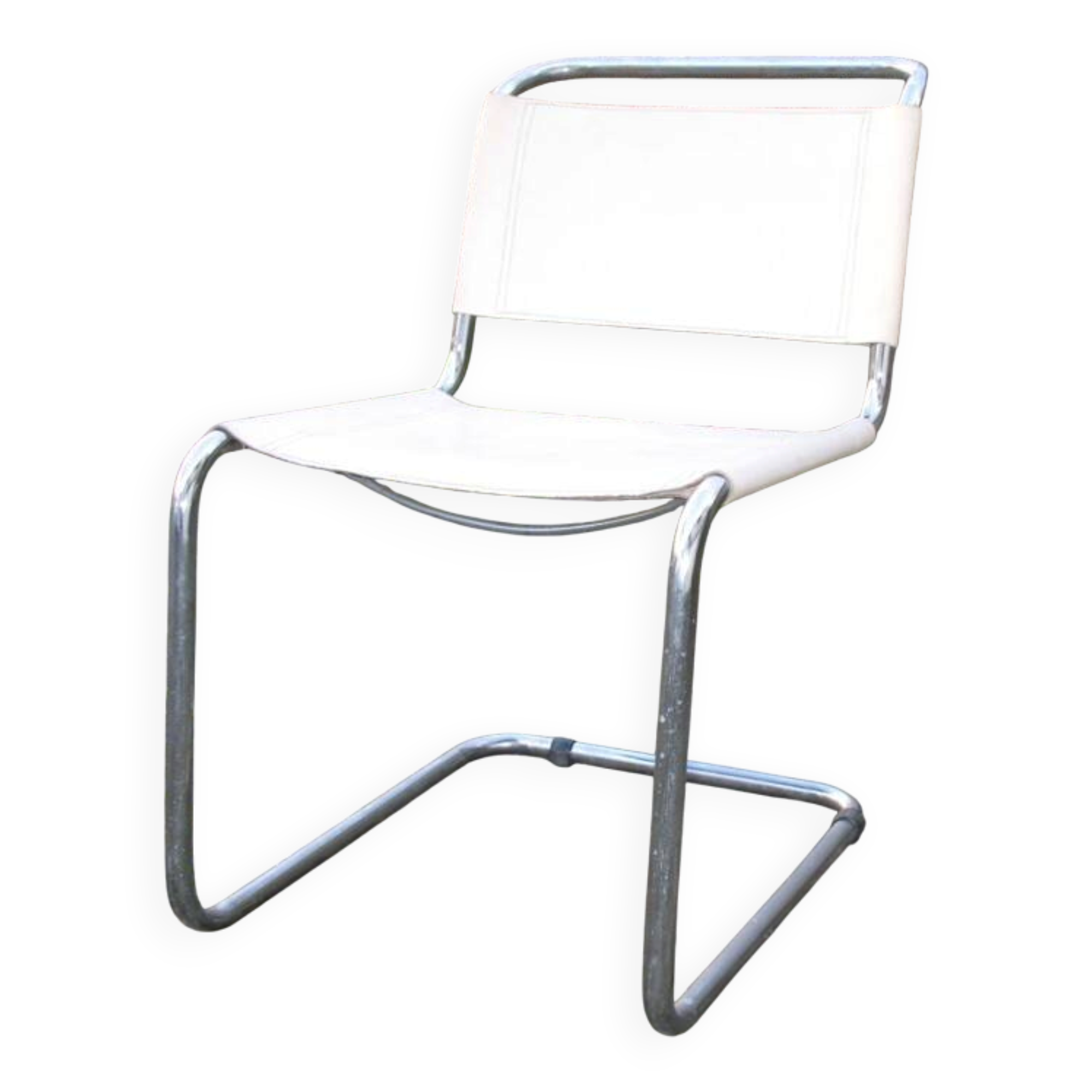 Vintage Bauhaus cantilever chair in chrome tubular steel "Breuer style",