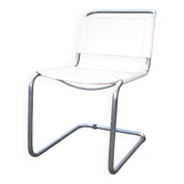 Chaise Bauhaus en acier tubulaire chromé cantilever vintage “Breuer style”,