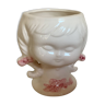 Girl's head flowerpot vase