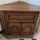 Solid oak corner cabinet