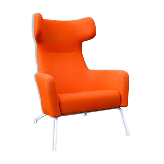 Havana Wing Chair in orange Divina fabric designed by Busk & Hertzog in 2013