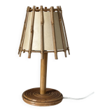 Vintage rattan lamp from the 60s