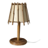 Lampe rotin vintage années 60