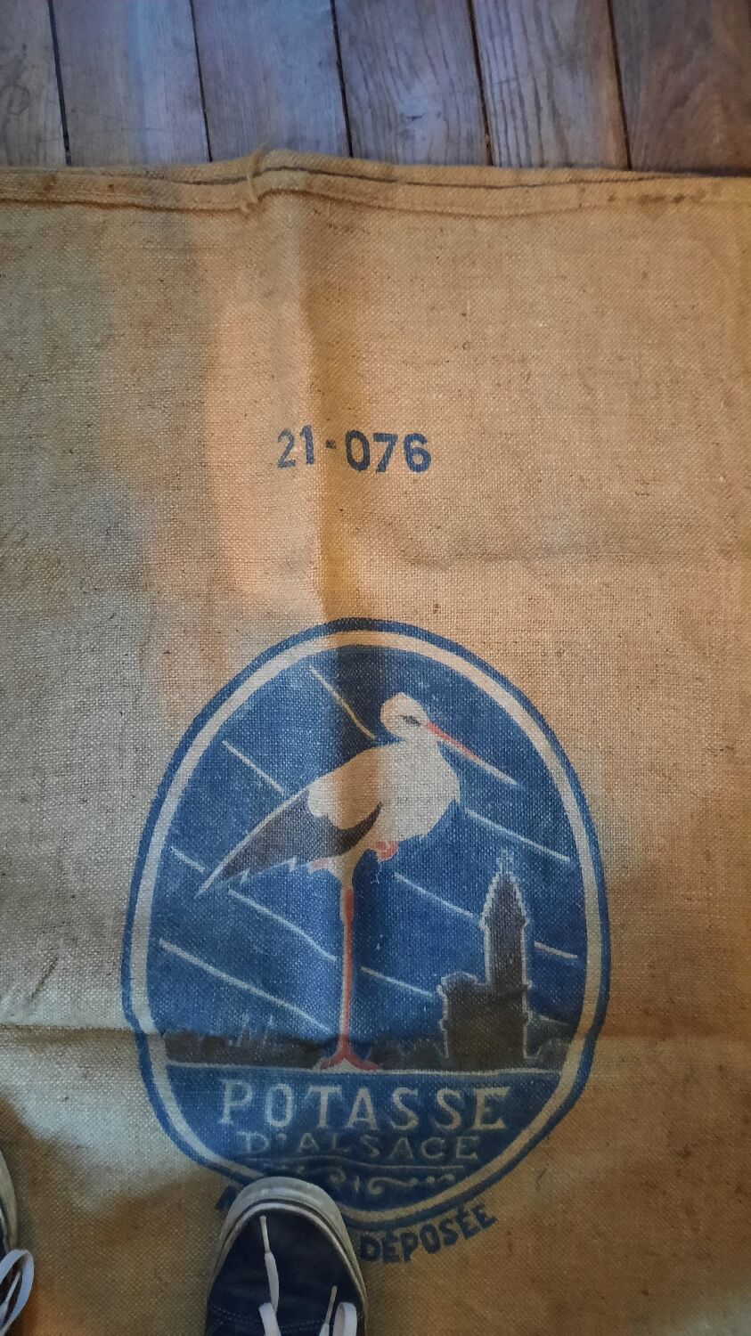 Set of 5 bags in burlap potash from Alsace