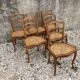 Series of 6 Louis XV chairs in cannage