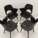 4 chaises Oswald Haerdtl pour Ton, Tchécoslovaquie