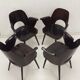 4 Oswald Haerdtl chairs for Ton, Czechoslovakia