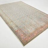 8x11 Vintage Large Blue & Cream Persian Rug, 240x351Cm