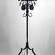 Important lampadaire en fer forgé à décor de dragons, Italie, vers 1900