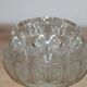Vintage clear moulded glass flower holder – Flower holder – Ø 10 cm