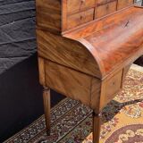 Restoration-era mahogany cylinder desk