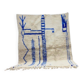 Tapis en laine naturelle fait main traditionnelle taille 3/4 m