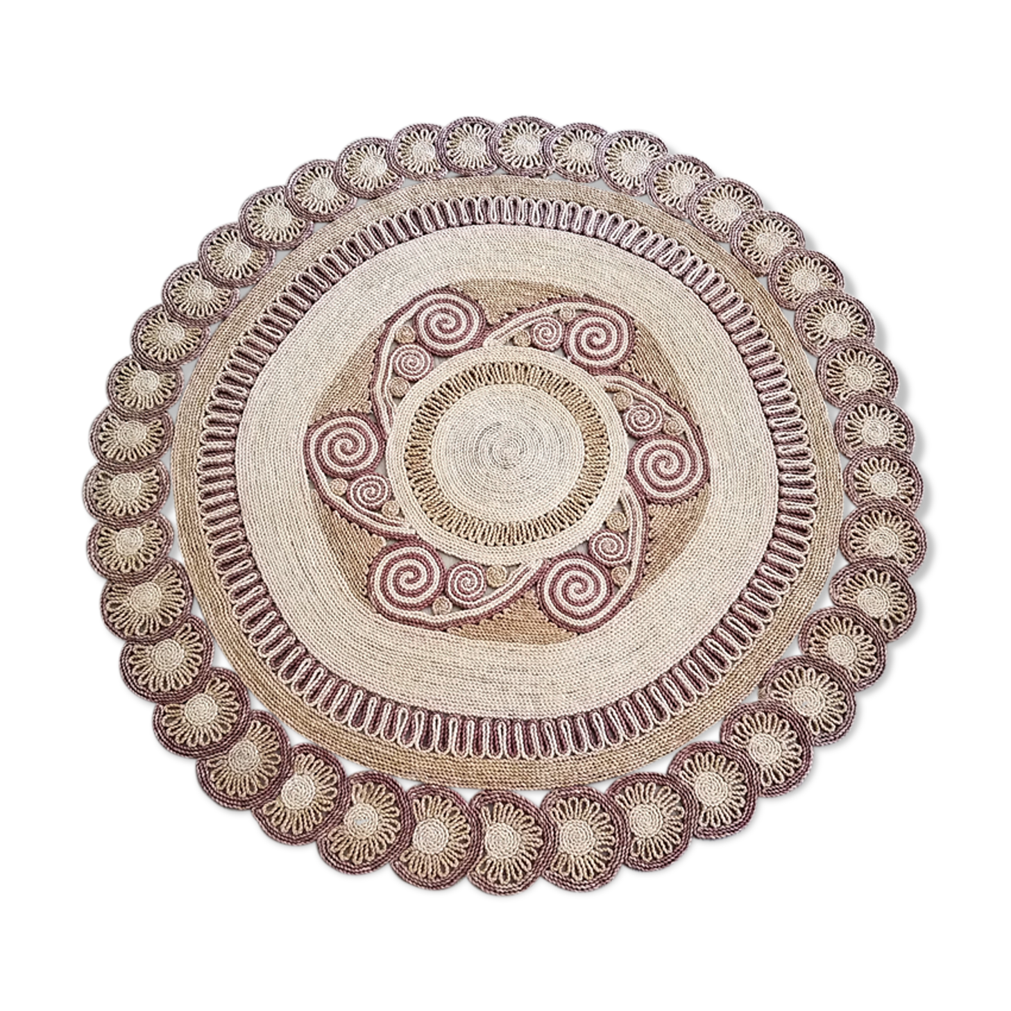 Vintage natural fibre rug