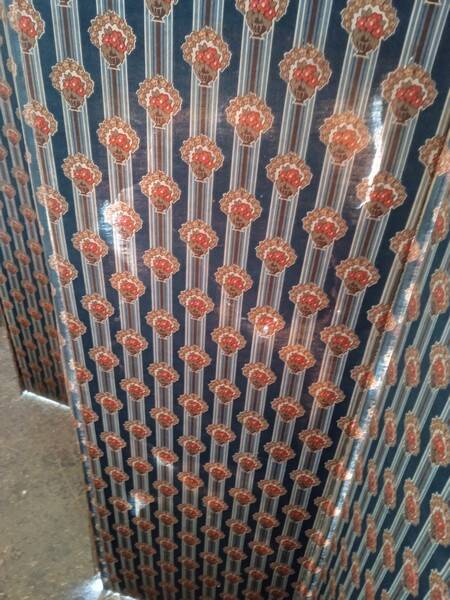 7-leaf fabric screen, early 20th century
