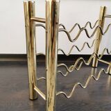 Vintage brass wine rack, 1970