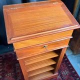 Wooden writing desk with storage, vintage 1950s.