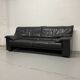 3-seater sofa by Durlet Belgium | Vintage black leather postmodern design |