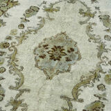 Hand-knotted antique anatolian 1970s 206 cm x 318 cm blue carpet