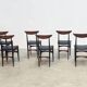 Set of six sculptural Italian dining chairs