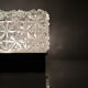 Glass square ceiling light by Erco 1970