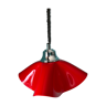 Ceiling pendant lamp / vintage and retro ceiling lamp / 1970s / red colour