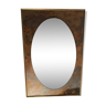 Oval mirror in frame metal rectangular 70x45cm