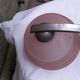 Applique vintage en opaline rose