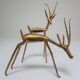Four vintage brass antelope gazelles