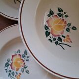 Set of 10 soup plates with Hbcm stencil