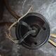 Double wall light, brass and opaline, Maison Arlus, 1950s