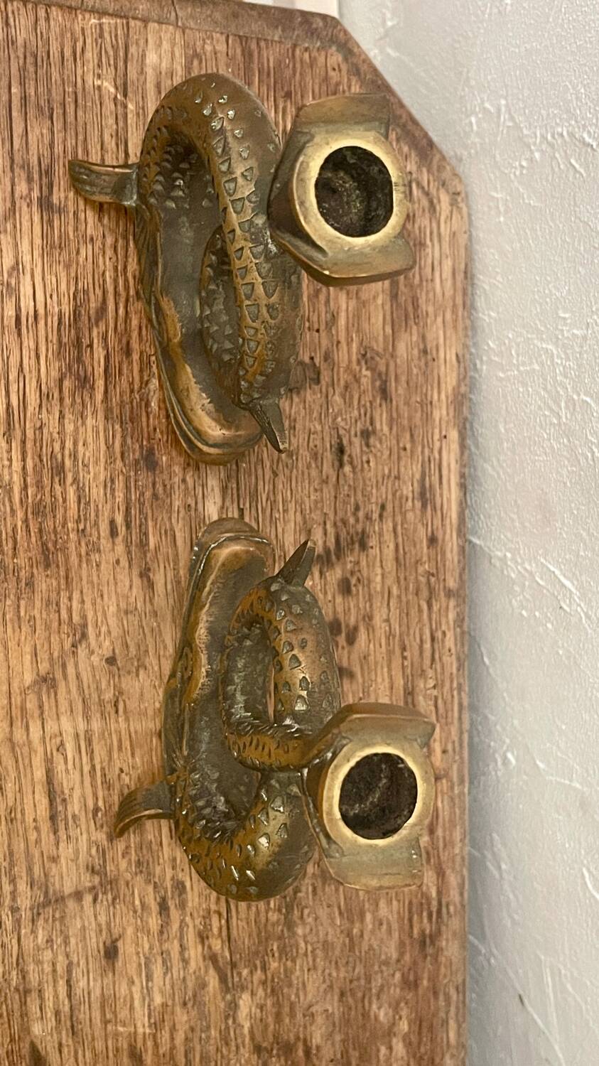 Pair of bronze candlesticks from the late 1950s