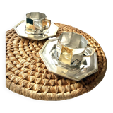 Pair of coffee cups with saucer (18th century)