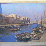 Painting "port of Sète"