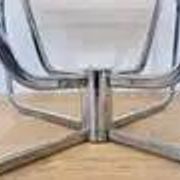 1970s mid-century chrome and smoked glass coffee table
